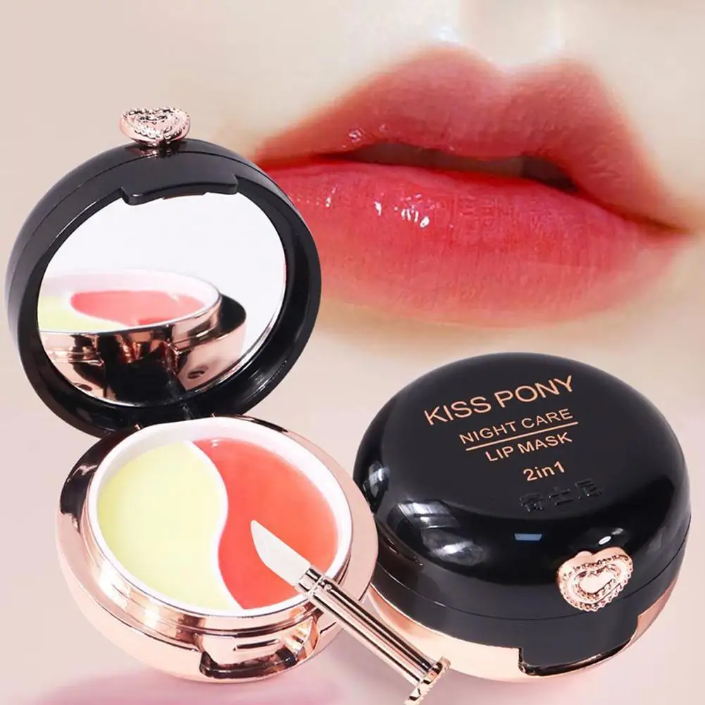 Moisturizing Dual Color Sleep Cushion Lip Mask Moisturizes Nourishes Lighten Lip Lines Lip Mask Original Skin Care Beauty