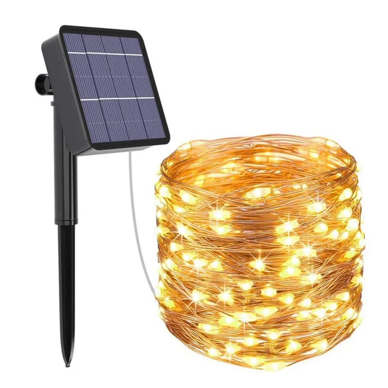 

LED Solar Lamp Outdoor 5M 10M 20M LEDs String Lights Fairy Holiday Wedding Christmas Party Garland Solar Garden Waterproof Light