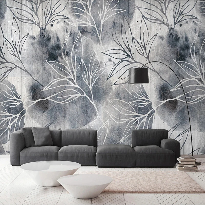 Three-dimensional Mural Wallpaper Nordic Vintage Watercolor Flowers Photo Wall Paper Living Room Bedroom European Style Decor