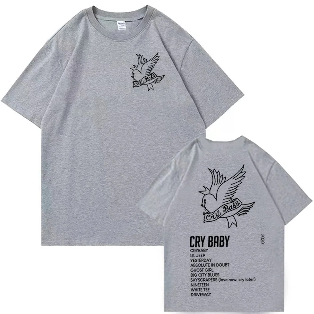 Lil Peep Crybaby Shirt Lil Peep Music Album Shirt Lil Peep Merch Gift for Lil Peep Fans O-Neck Short Sleeve Shirts Unisex