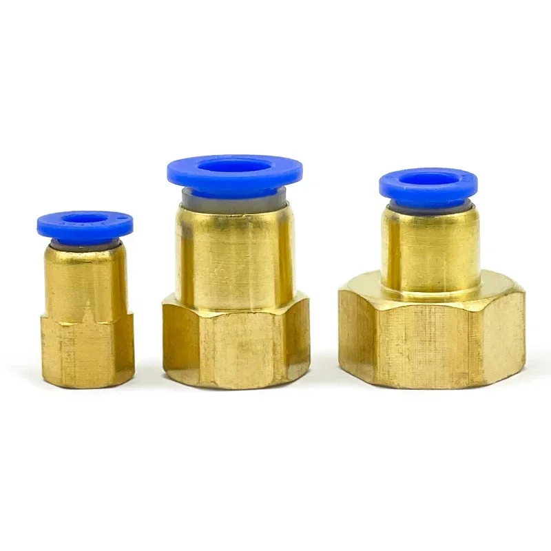 10Pcs PCF Hose Connection Air Fitting 4-12Mm Female Thread Bsp 1/4 1/2 1/8 3/8 Nipple Brass Quick Coupling Pneumatic Fittings