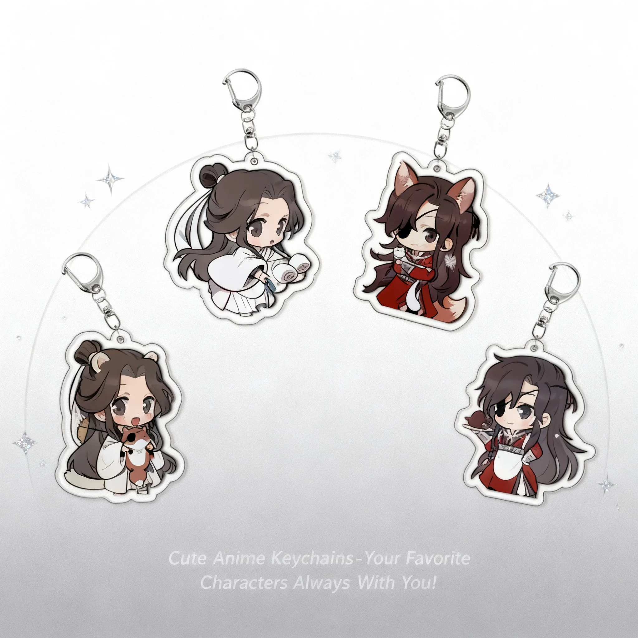 

Tian Guan Ci Fu Acrylic Keychain Double-Sided Xie Lian Hua Cheng Anime Keychain Cosplay Gift Pendant