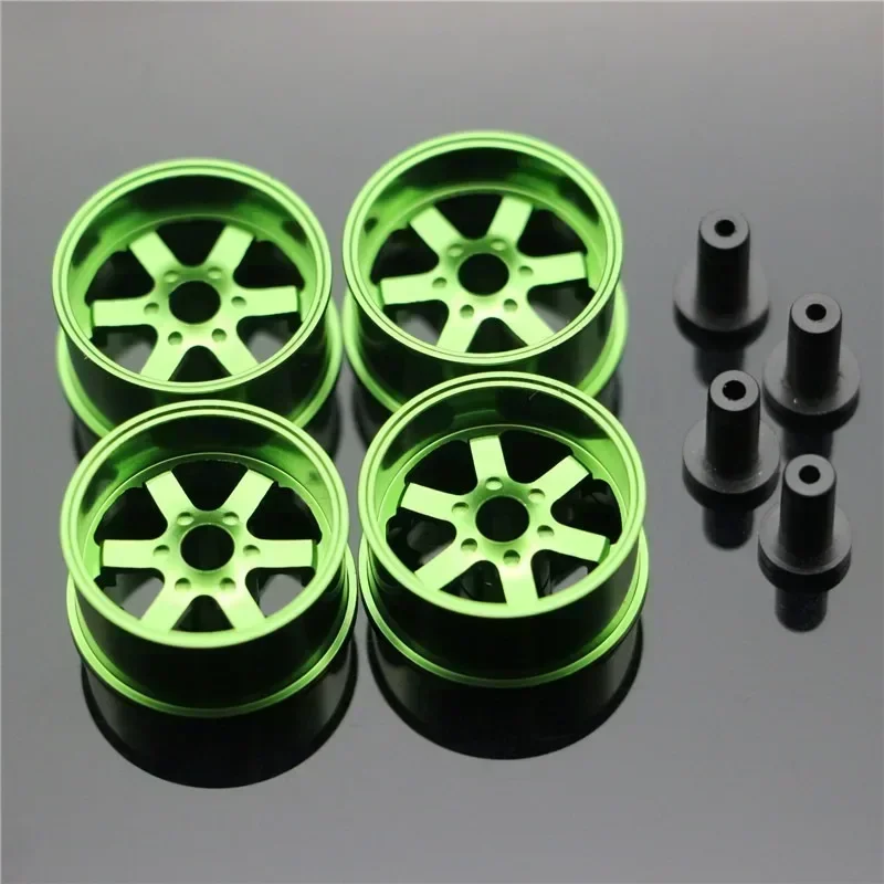 Middle Diameter Lightweight Wheels Self-made Parts For Tamiya MINI 4WD Colored Wheel w/Aluminum Disc L005 1Set /lot - Image 4