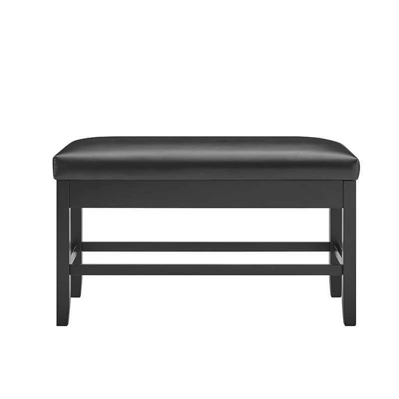 Carrara Storage Counter  Black Wooden Dining Bench Contemporary Seat Simple Dining Furniture On-Site