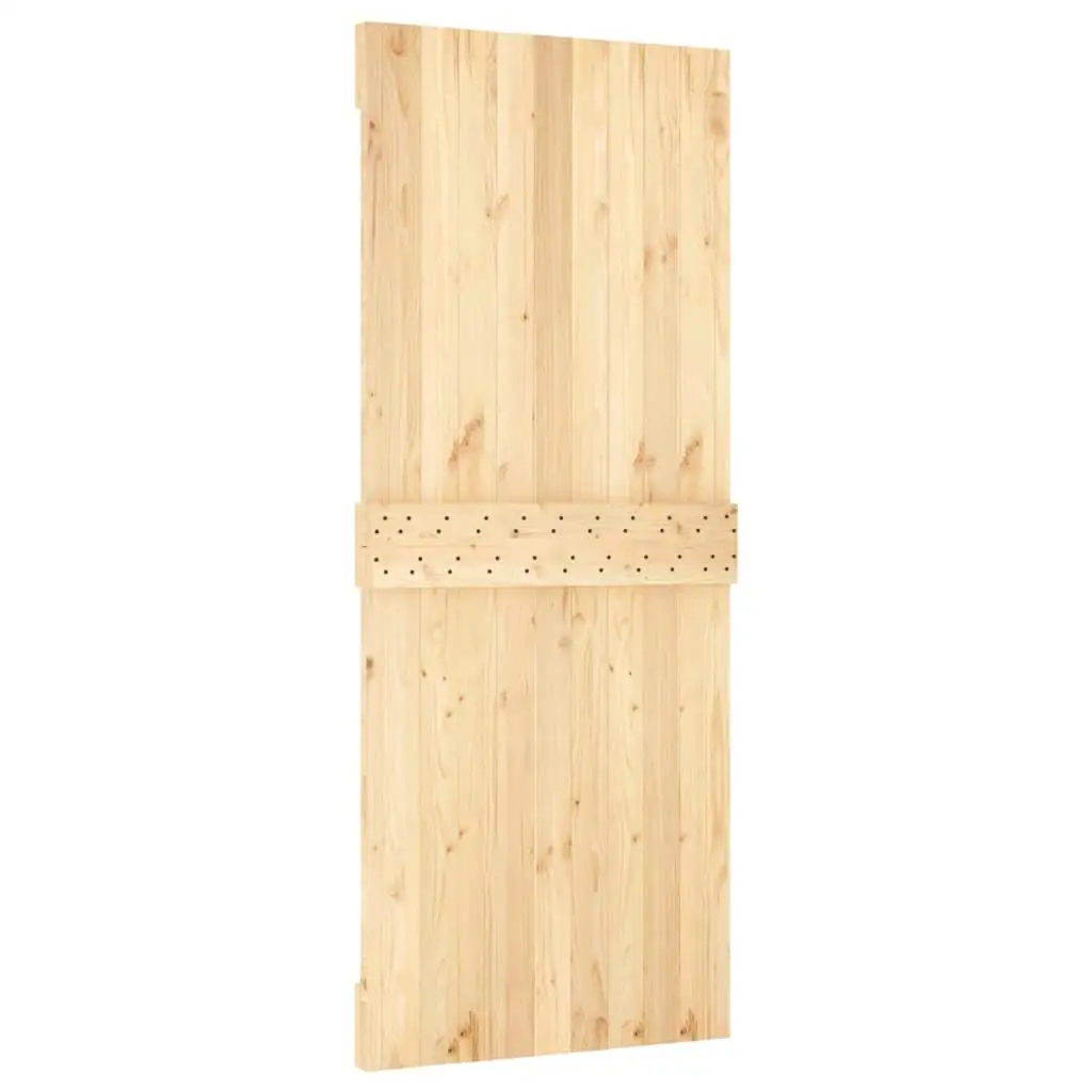 33.5x82.7'' Solid Pine Wood Door - NARVIK Style for Durable Home Entry