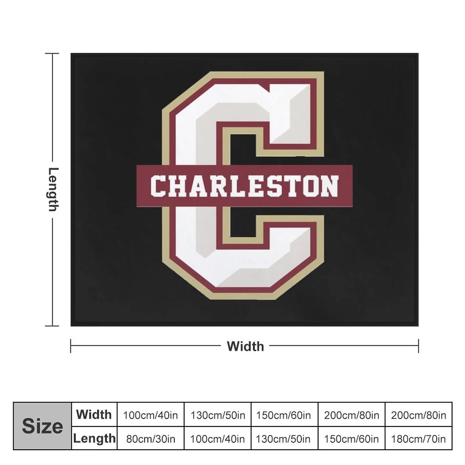 College of Charleston Cougars Classic Throw Blanket Plaid Luxury Brand Blankets For Bed Blankets