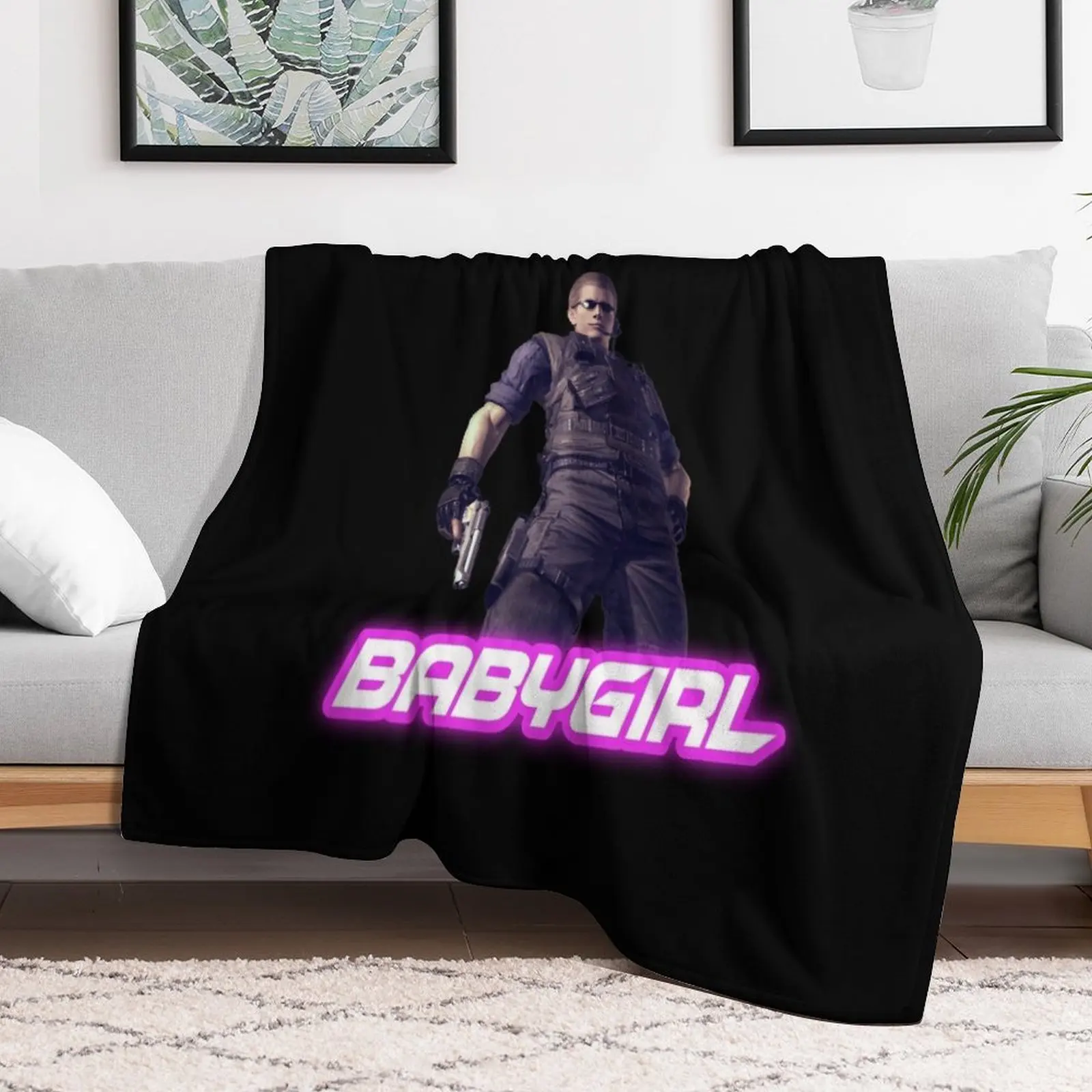 Babygirl Albert Wesker from Resident Evil Throw Blanket halloween Quilt Blankets