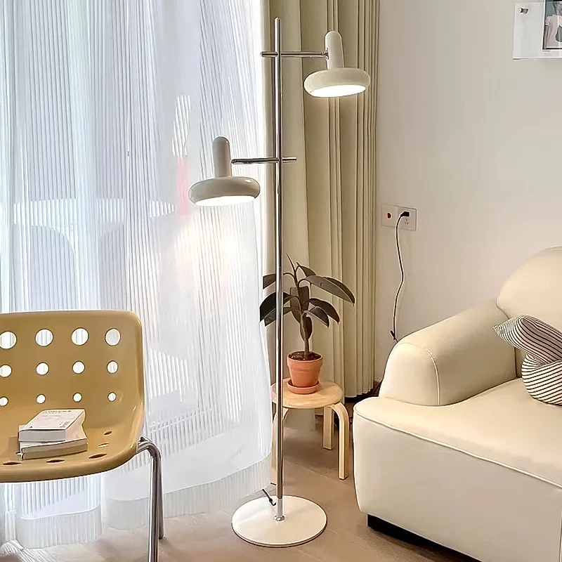 Medieval Bauhaus floor lamp, French retro next to the sofa in the living room