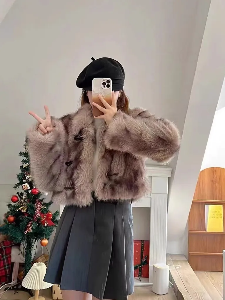 Nepbontjas Lange jassen Dames Mooi werk Dames Chinese stijl Patroon Ganzendons Warme harige buitenjas Formeel Casual All-Match