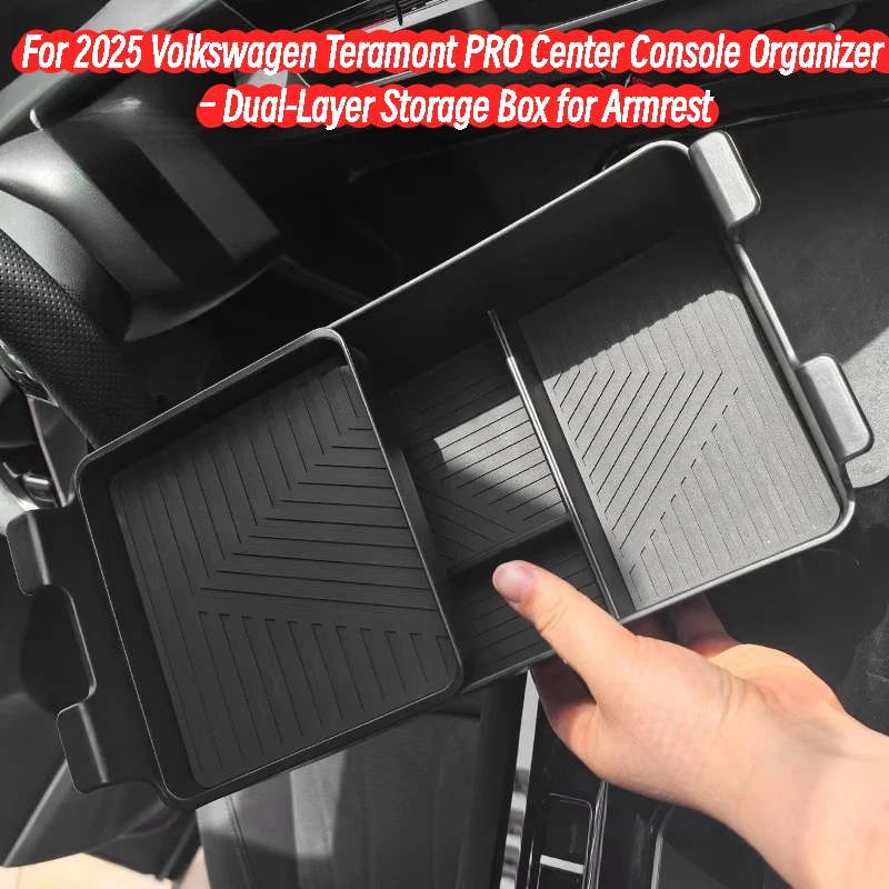 For 2025 VolkswagenTeramont PRO Center Console Organizer Storage Box for Armrest