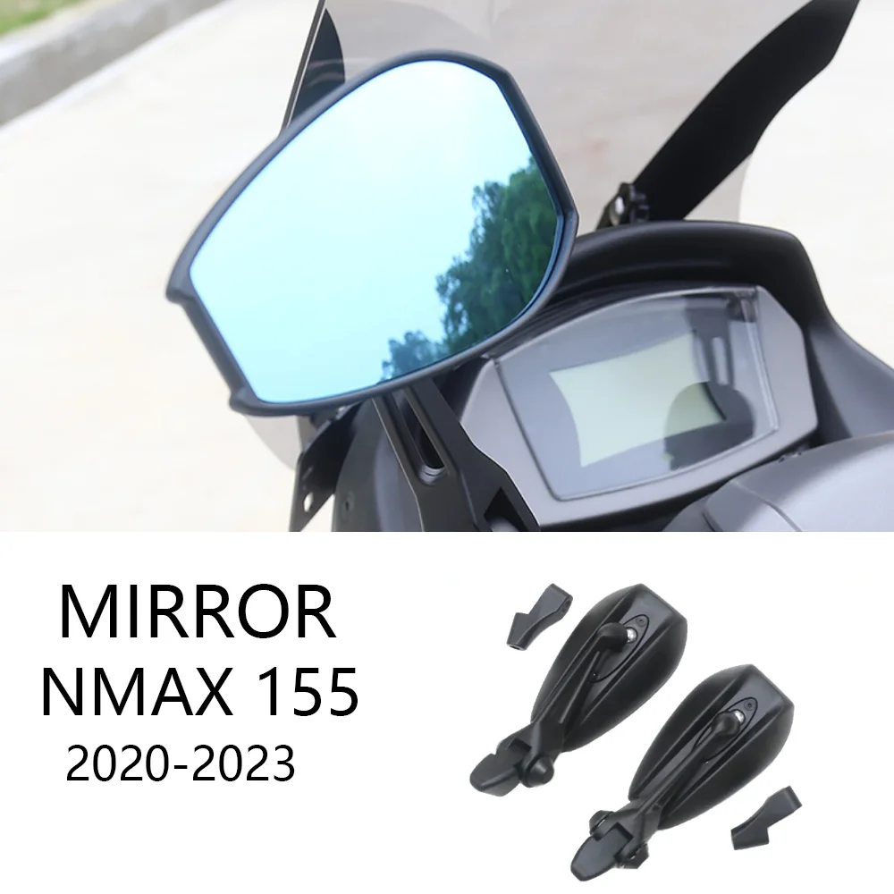 

For Yamaha NMAX155 Rearview Mirror Nmax 155 NMAX Accessories Motorcycle Handlebar Blue Reflector Reversing Mirrors 2020-2023