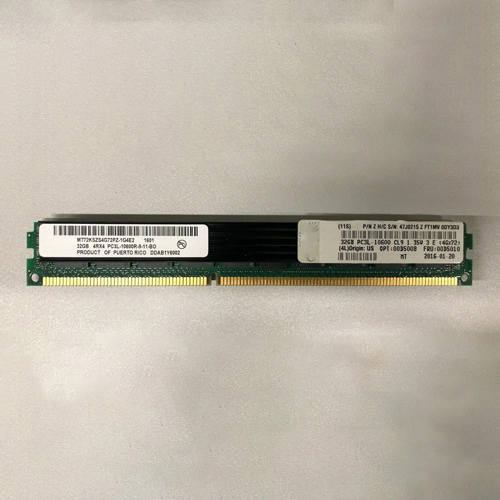 For IBM RAM HX5 HS23E HS22 00D5008 00D5010 47J0215 PC3L-10600R 32GB DDR3 1333 4RX4 VLP Server Memory