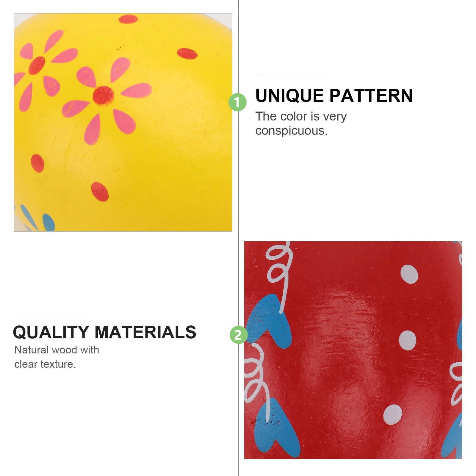 4 Pcs Wooden Sand Eggs 7x4 5cm Random Shaker Toys Musical Instruments Educational Percussion Toy for Kids