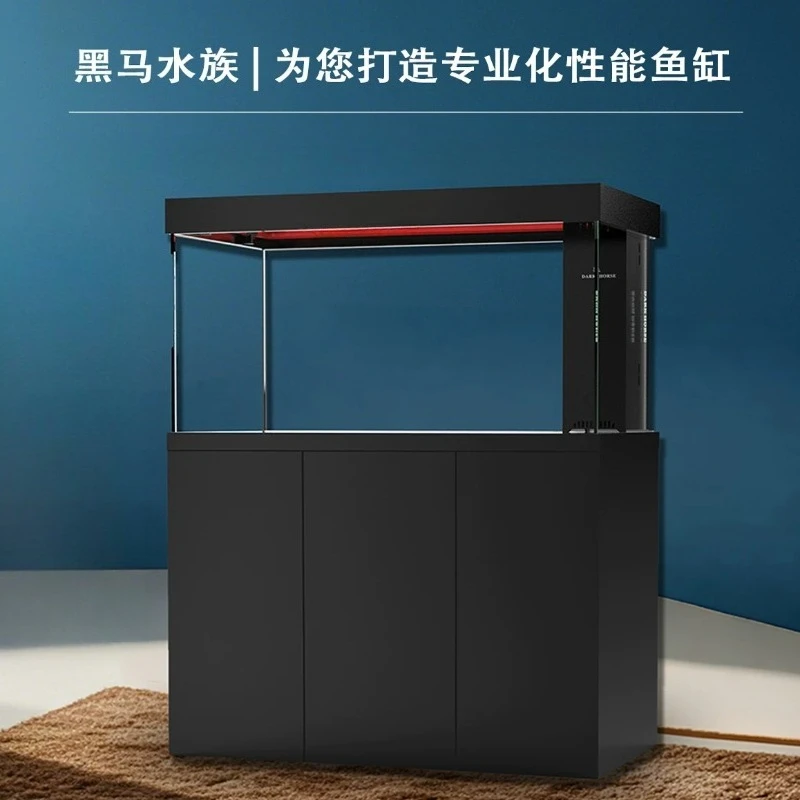 

Fish Tank Cyclone Series Modern Light Luxury Arowana Tank High Transparent White Glass Customer Fish Bottom Filter