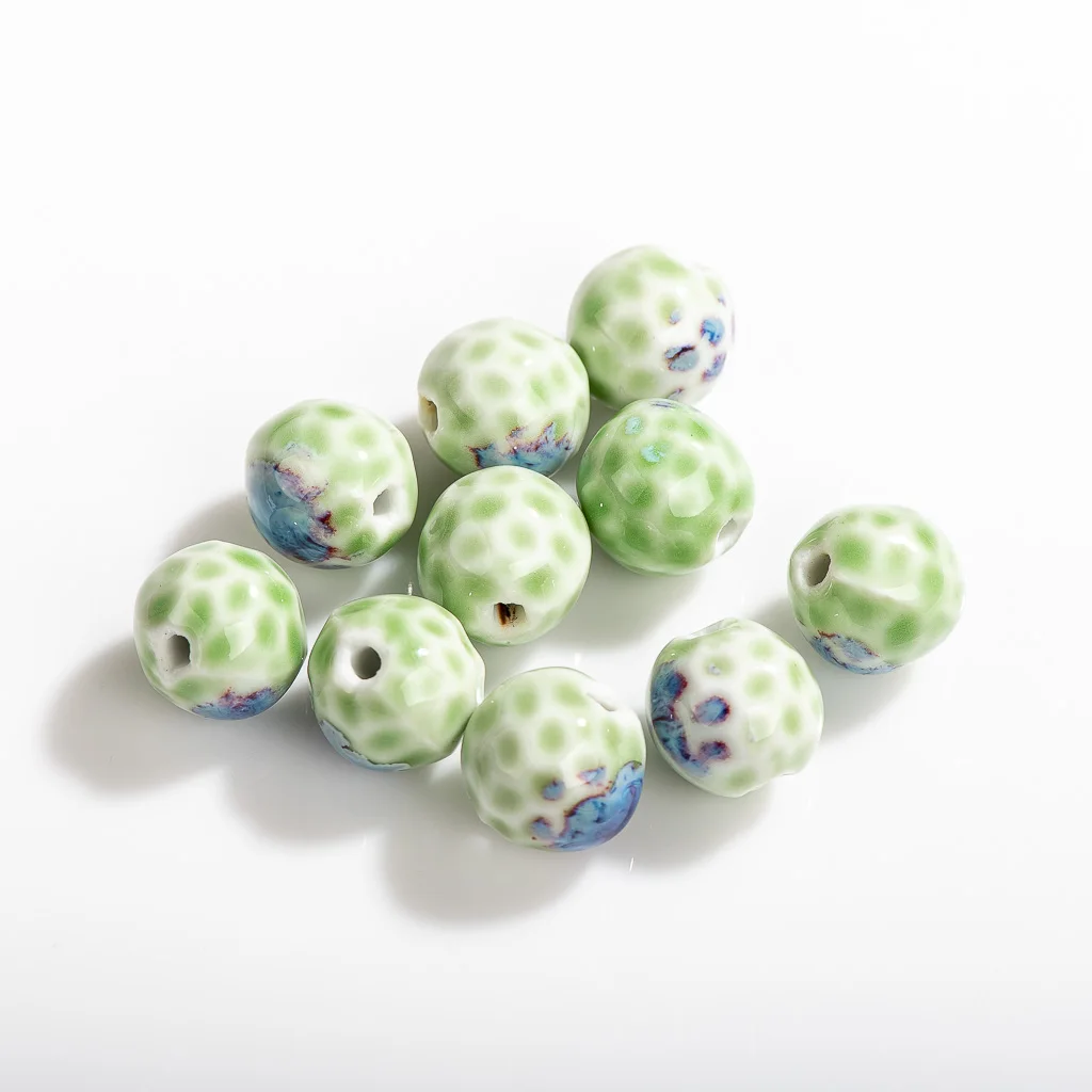 10 stuks luipaard keramische kralen van hoge kwaliteit porseleinen sieradenaccessoires voor het maken van sieraden # MY262