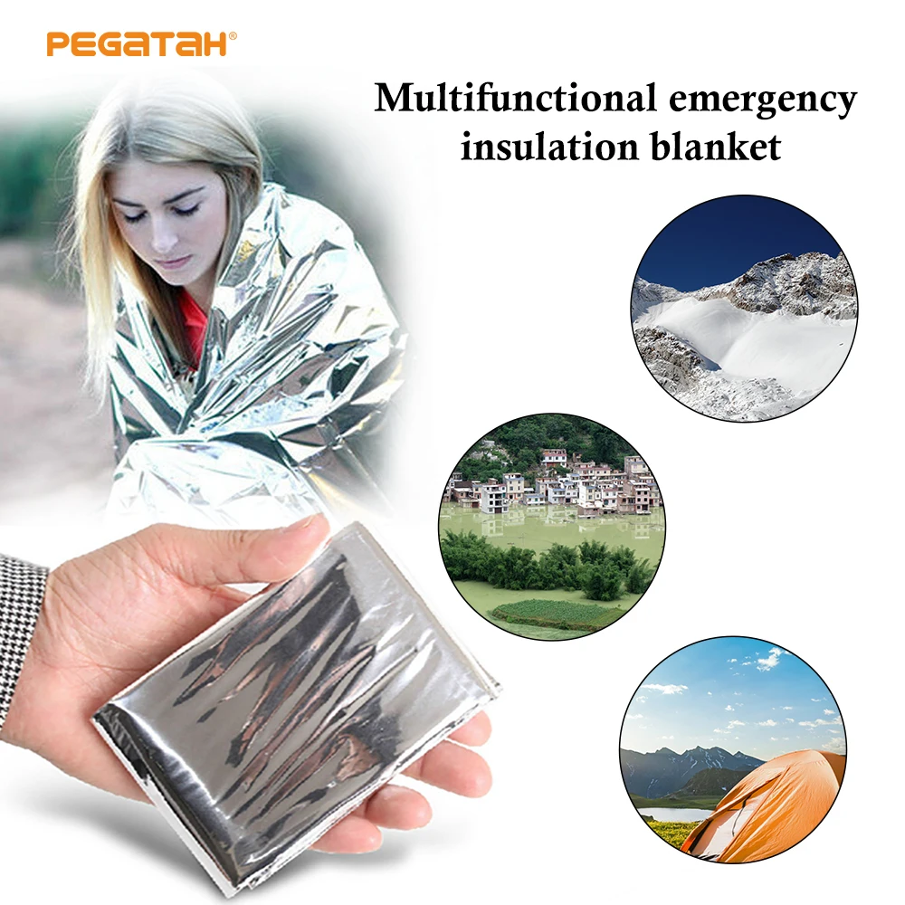 Winter Curtain Military Blanke Emergency Thermal Blanket Outdoor WaterProof Survival Rescue Blanket Foil Thermal Space First Aid