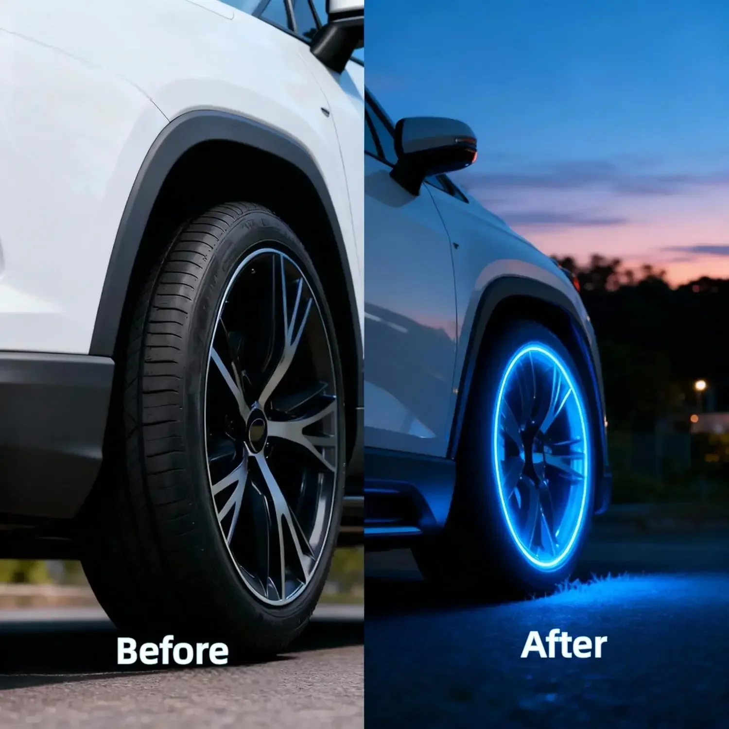 4/8 Stück Verbesserte Leuchtende Reifenventilkappen, Fluoreszierende Universelle Ventilkappen, Geeignet für Autos, SUVs, Fahrräder, Motorräder – Detail 7