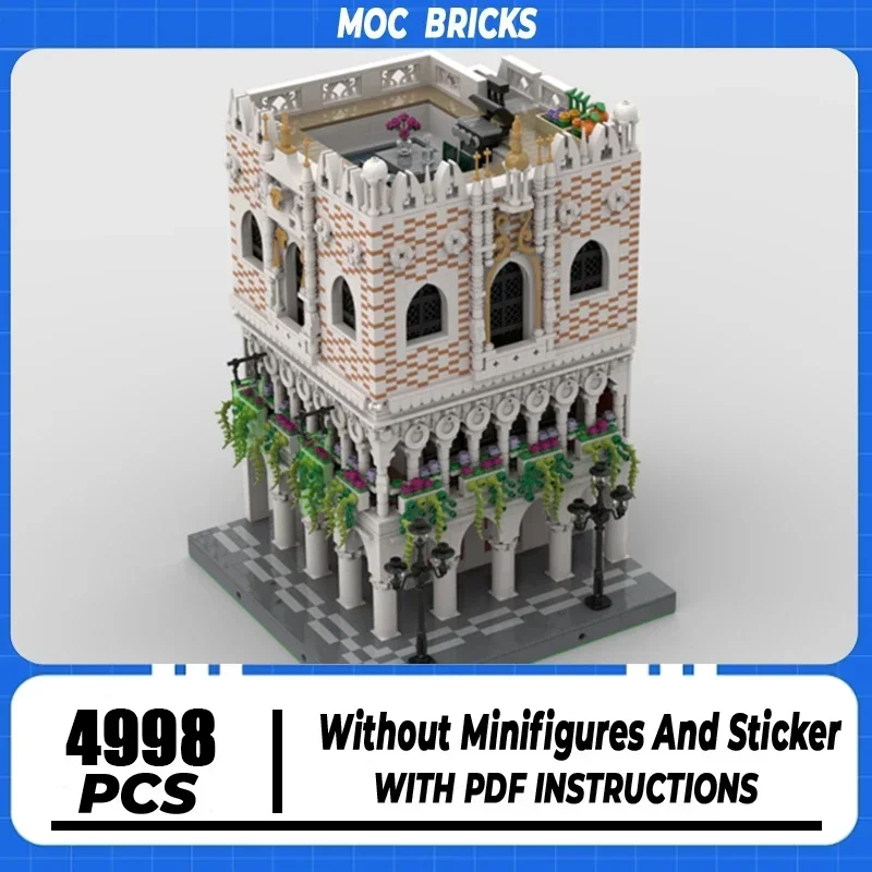 

Модульный конструктор Moc: Модель Дворцового Зала, Технологичные Кирпичики, Сборная Модель Городской Улицы, Игрушка для Сборки, Подарок на Праздник