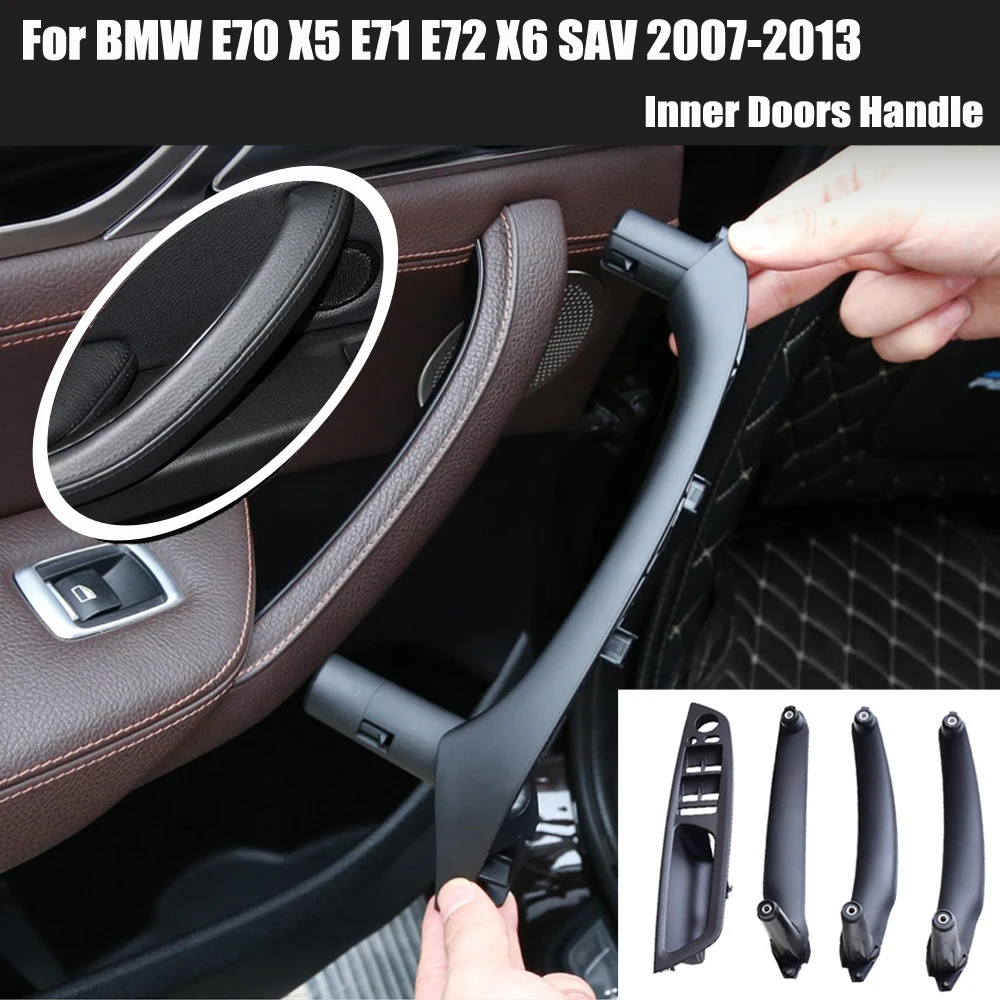 LHD RHD Carbon 4-teiliges Innentürgriff-Panel-Kit Ersatzteile Dekoration für BMW X5 X6 E70 E71 2007-2013 – Detail 11