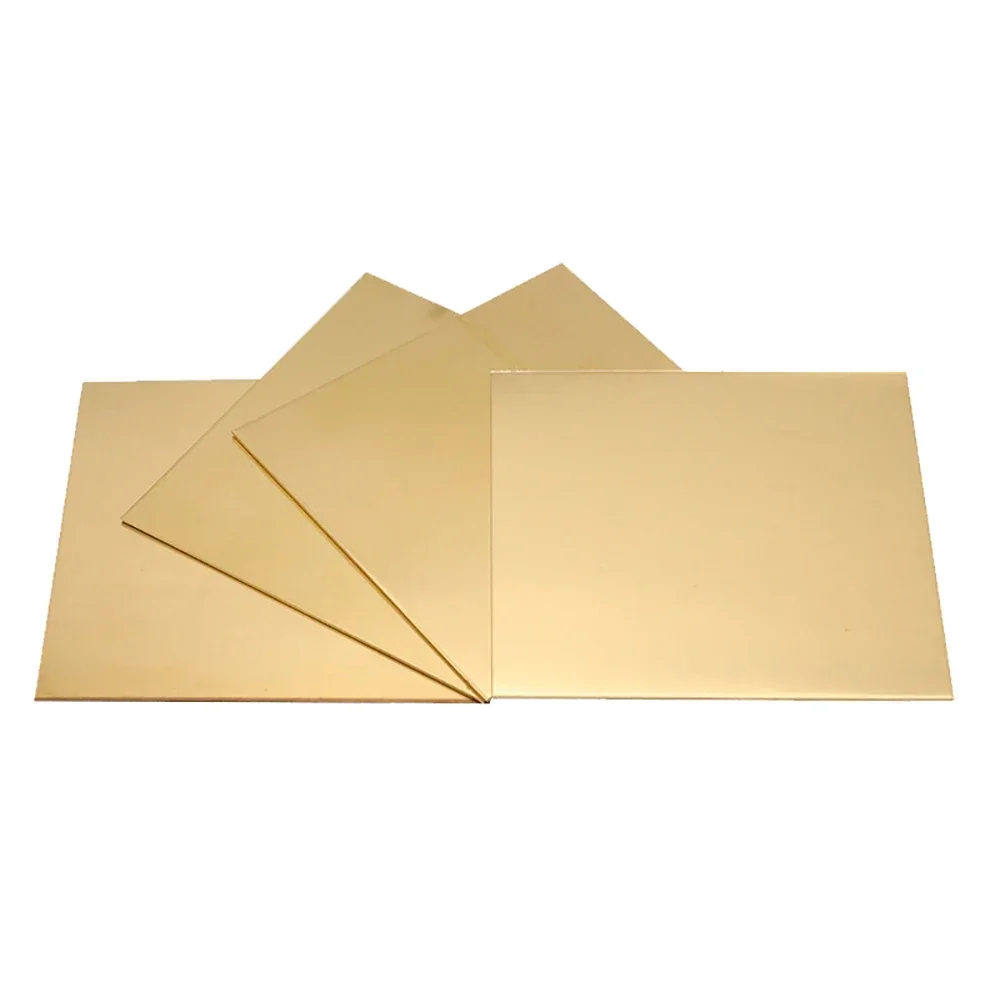 H62 Brass Flat Sheets Thick 0.8mm 1mm 1.2mm 1.5mm 2mm 2.5mm 3mm 4mm Brass Sheet Plate Length 100/200/300mm