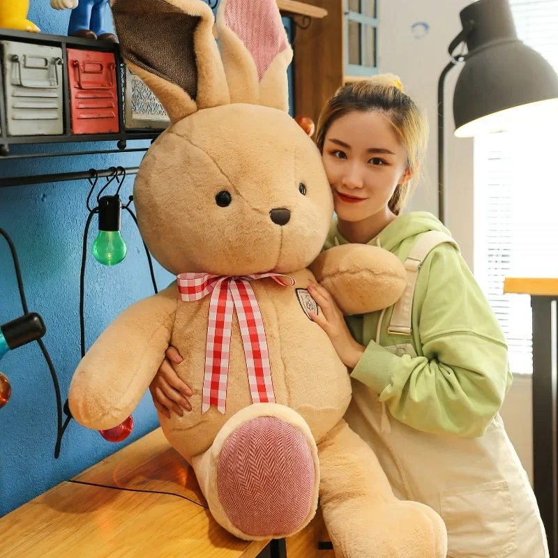 Big Size Kawaii Rabbit Doll Baby Soft Plush Toys for Children Appease Sleeping Crib Stuffed Animal for Infants Birthday Gift