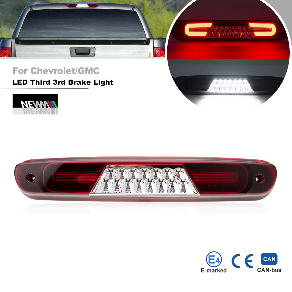 

LED Third Brake Light For 2007-2013 2014 Chevrolet Silverado GMC Sierra 1500 2500HD 3500HD Hummer H3T 3rd Stop Cargo Lamp CHMSL