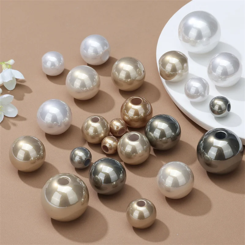 

Wholesale 46pcs/lot 14mm 16mm 18mm 20mm color print geometry rounds shape acrylic beads diy jewelry garment hair accessory