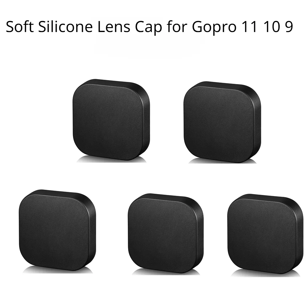 Soft Silicone Lens Cap for Gopro Hero 11 10 9 Black Anti-drop Dust Resistance Lens Cover Protector for Gopro Hero Black Camera