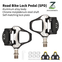ZOYOSPORTS Road Bike Pedals Lightweight Clipless Bicycle Pedals with Cleats Set Compatible with SPD-SL System