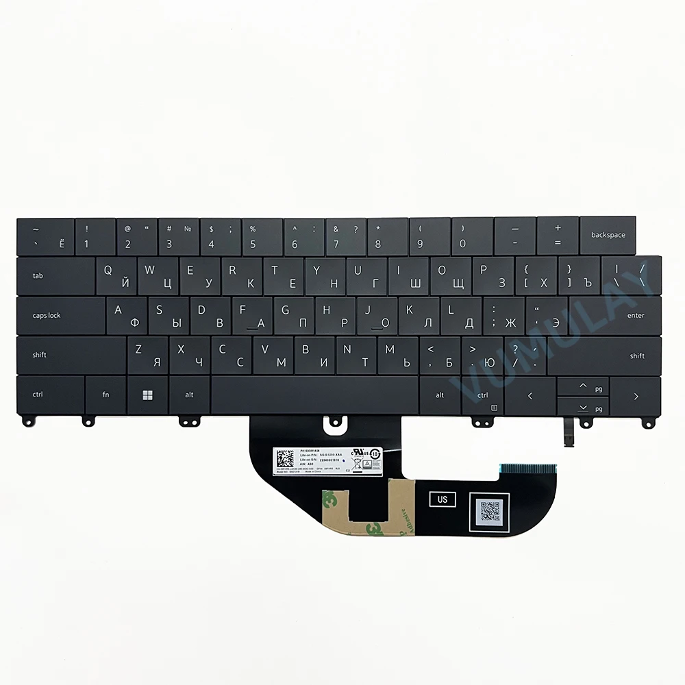 Imagem -03 - Teclado Retroiluminado Russo para Dell Xps 13 Plus 9320 Xps 9320 P151g 09fhr6 Sn2121b 049nvp Sg-b1200-xua Sg-b1200-xaa us