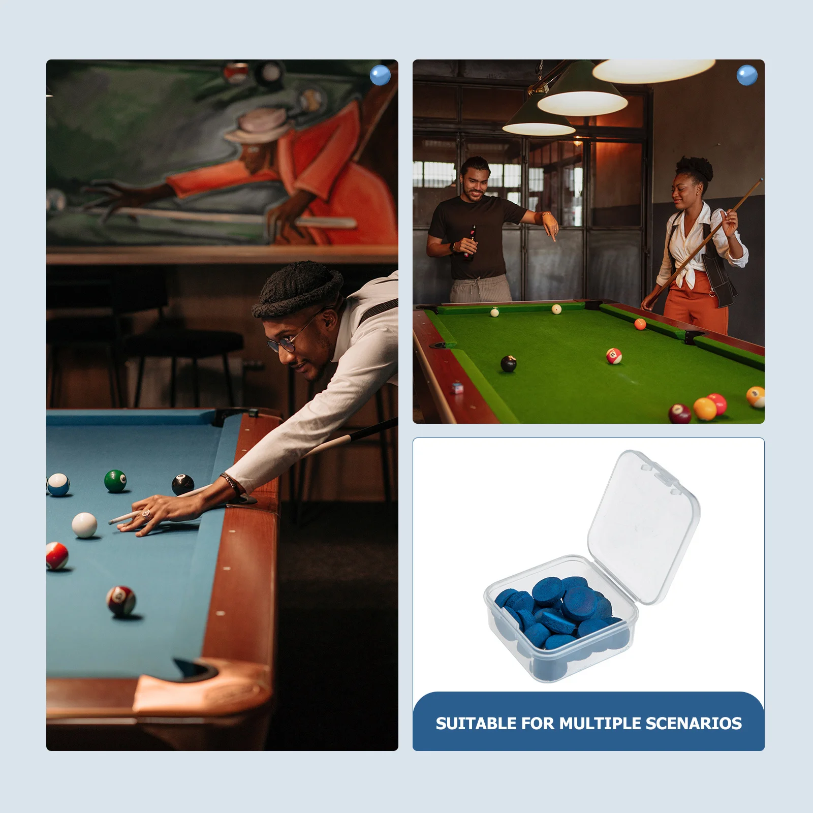 

20Pcs Cue Tips Replacement Billiard Stick Tips Professional Pool Cue Accessories Non Deformable Long Service Life 10Mm