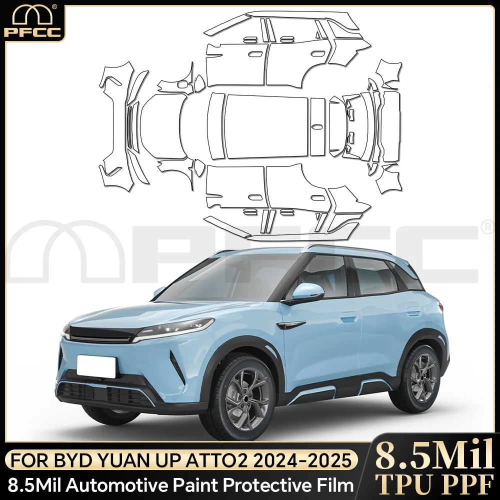 

Для BYD YUAN UP ATTO 2 2024-2025: Защитная пленка из ТПУ для кузова автомобиля, предварительно вырезанная, прозрачная, невидимая, устойчивая к царапинам, комплект PPF