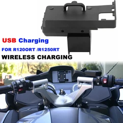 For BMW K1600GTL K1600B K1600GT R1200RT R1250 RT 2014-2019 Mobile Phone USB Navigation Bracket Motorcycle USB Charging Mount For