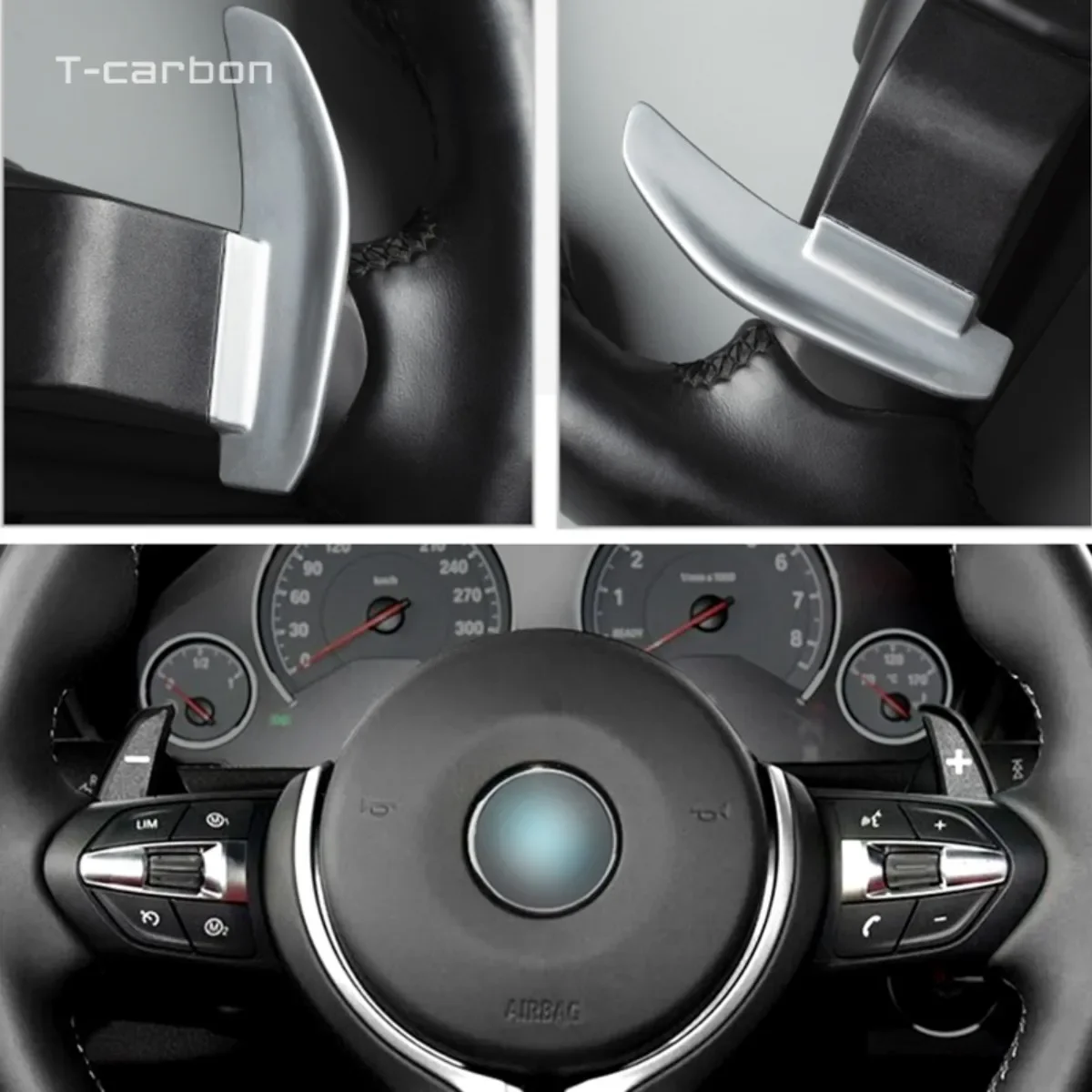 T-Carbon Glass Fiber Steering Wheel Shift Paddle For BMW M Series M3 M4 M5 M6 Carbon Firber Paddle Shifter