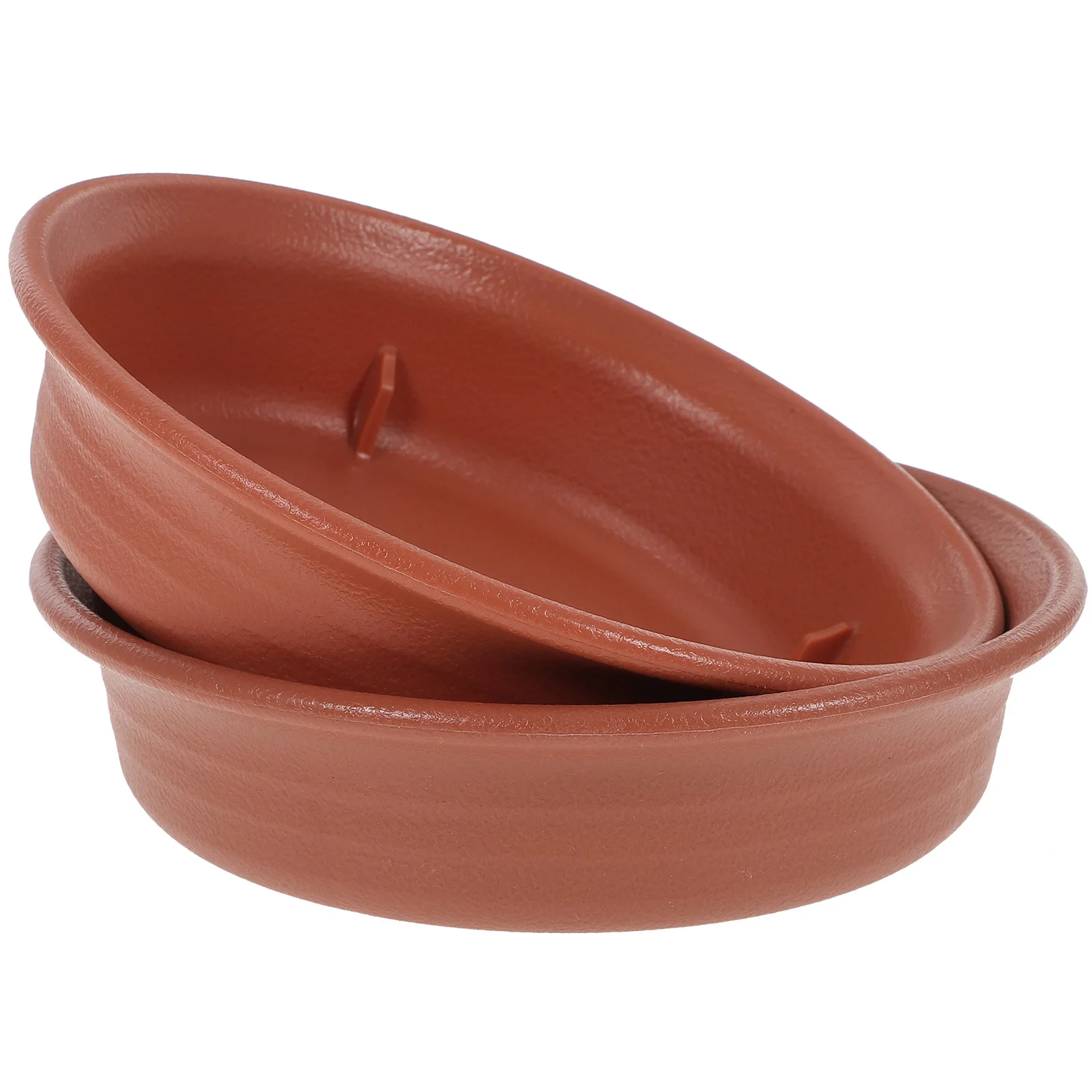 

2 шт. круглый поднос для блюдца для растений, высокая твердость, нелегко сломать, садовый аксессуар для использования в помещении и на открытом воздухе