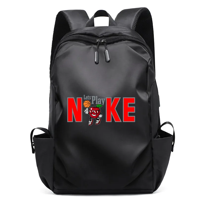 

Men Multifunctional Business Notebook Backpack USB Charging Waterproof Men Backbag N KE Letter Pattern Print Boy Girl Rucksack