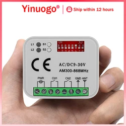 RX-MULTI-mando a distancia Universal para puerta de garaje, controlador receptor para transmisor manual de puerta de garaje/abridor de puerta de 300MHz-868MHz