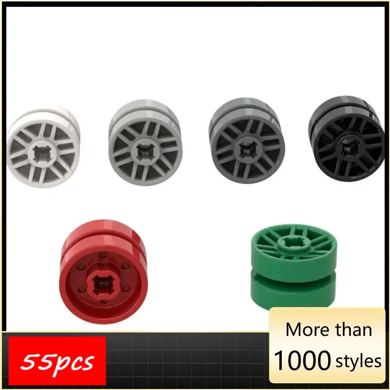 

55 шт., высокотехнологичные сборные частицы 11208, 14 мм, маленькая ступица колеса, кирпичные строительные блоки, комплект сменных деталей, игрушки для детей, подарки