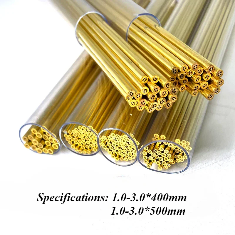 WEDM Brass Electrode Tube Multihole 1.0/1.4/1.5/1.8/2.4/2.7/3.04.0*400 for EDM Drilling Hole Machine