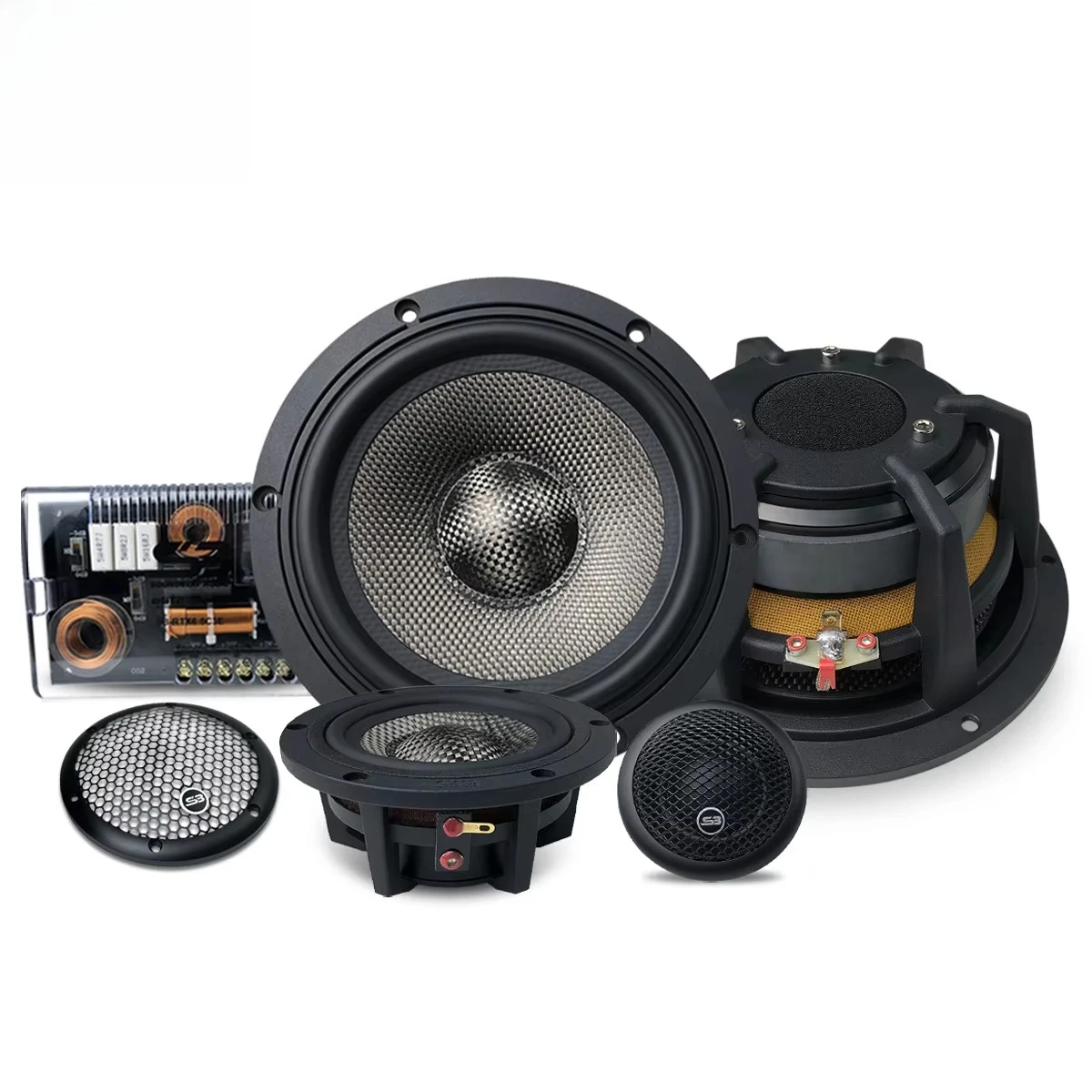 

Новинка: Комплект автомобильных динамиков 6.5 дюймов, Hi-Fi модель, автомобильная стереосистема, среднечастотный аудиокомпонент, 3-полосный коаксиальный динамик 6.5 дюймов