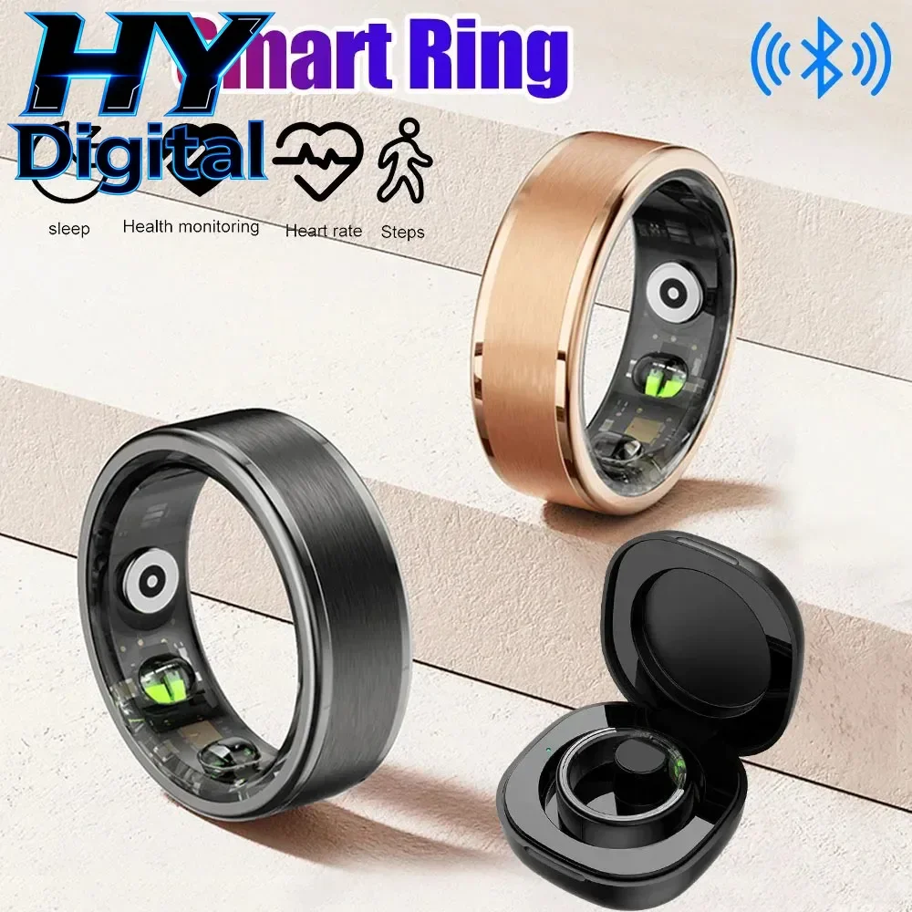 

HY Digital New Smartring Health Monitor Sleep Tracker Fitness Waterproof 5ATM Couple Rings Man Woman Gift For Android Ios Phone