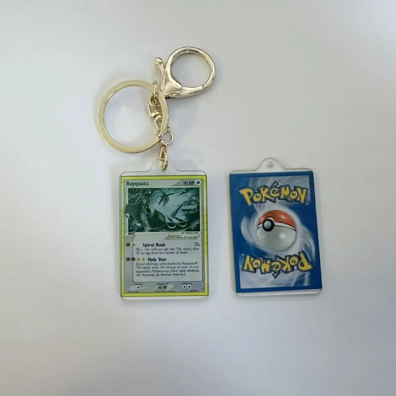 อะนิเมะ Pokemon Charizard คอลเลกชันภาษาอังกฤษ Self Made การ์ดรูปร่างอะคริลิคพวงกุญแจกระเป๋าจี้คลาสสิกคอลเลกชันเกมของเล่นของขวัญ