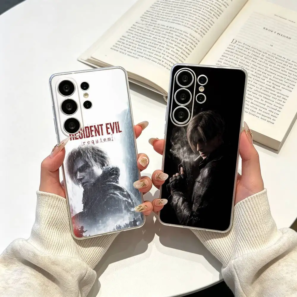 G-game Resident Evil Requiem Leon  Phone Case For Samsung S25,S24,S21,S22,S23,S30,Ultra,S20,Plus,Fe,Lite Transparent Cover