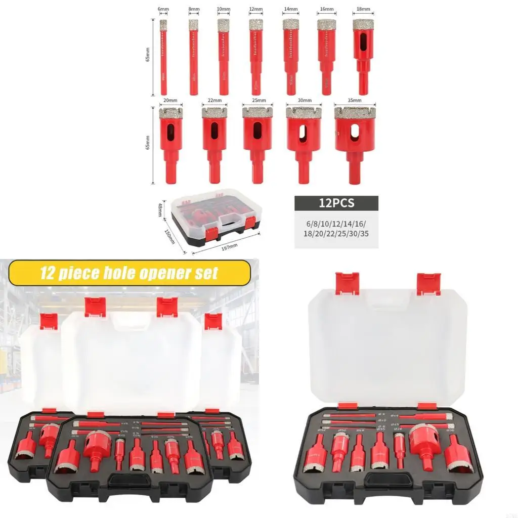 

37ME 12pcs Abrasive Hole Cutter Cooling Wax Infused Design Reduced Friction Damage