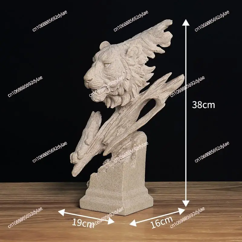 Animal Sculpture Horse Eagle Lion Tiger Goat Elephant Home Office Decoration Gift Art Living Room Head Resin Statue Ornaments