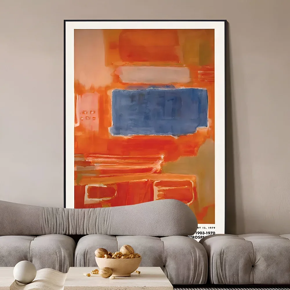 Plakat Mark Rothko sztuki współczesnej plakat biały plakat w stylu Vintage pokój Bar wystrój kawiarni obraz dekoracja w stylu Vintage