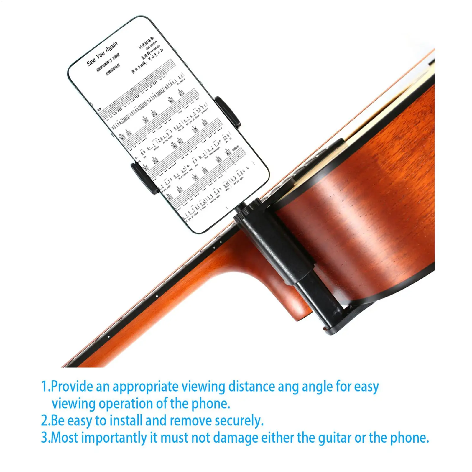 전화 홀더 마운트 기타 액세서리 비디오 통화 스트리밍 녹화를위한 스마트 폰 클립 클램프 여행 운동 휴식