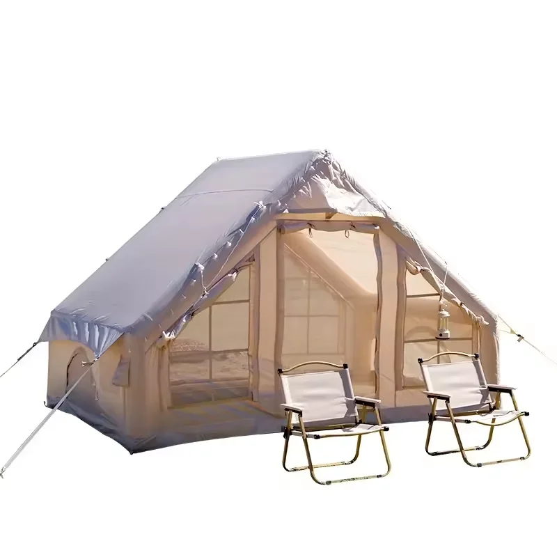 A luxury  light weight oxford cloth inflatable tent instant cabin  inflatable winter tent with tunnel outdoor camping air tents