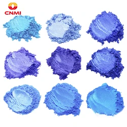 CNMI 100g/bag Blue Mica Powder Natural Mica Mineral Pigment for Epoxy Resin DIY Soap Making Eye Shadow/Nail Arts Coloring Dye