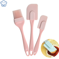 3PCS/Set Cream Scraper DIY Bread Cake Butter Spatula Mixer Oil Brush Kitchen Baking Tool Silicone Spatula Non-stick Kitchen